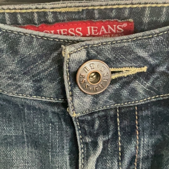 Guess Blue Straight Leg Jeans with Signature Pocket Design - Picture 9 of 11